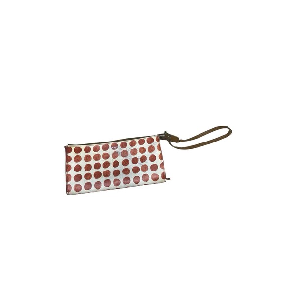 Coach wallet wristlet White with Red Poka Dots Zipper - Picture 9 of 14